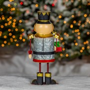 Zaer Ltd. International 17.25" Tall Metal Nutcracker Figurine with Gifts "Nikolai" ZR191187 View 3