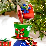 Zaer Ltd. International 40" Tall Iron Tower of Top Hats Holiday Display "The Frosty" (Blue) ZR220441 View 3