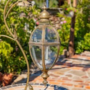 Zaer Ltd International 33.75"T. Victorian Hanging Lantern with Ornate Stand in Frosted Gold "Ophelia" ZR190130-FG View 3