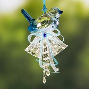 Zaer Ltd. International Hanging Acrylic Sparrow Ornaments with Bells in 6 Assorted Colors ZR516516 View 4