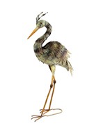 Zaer Ltd International 30" Tall Set of 2 Tricolored Iron Heron Figurines ZR180188-SET View 4