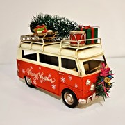 Zaer Ltd. International 1970's Inspired Christmas Bus with Wreath & Gifts ZR191838 View 4