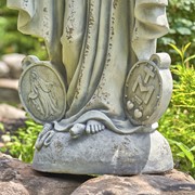 Zaer Ltd International Pre-Order: 36" Tall Mother Mary Garden Statue in Antique Grey ZR551360-GY View 4