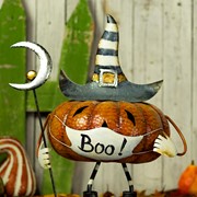 Zaer Ltd International 20.5" Tall Witch Hat Jack-O-Lantern with Face Mask ZR196413 View 4