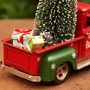 Zaer Ltd. International Red & Green Iron Christmas Truck with Snowflakes & Tree ZR191852 View 4