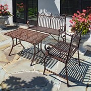 Zaer Ltd. International "Valley Forge" Iron Garden Table in Antique Bronze LS819003-BZ View 4