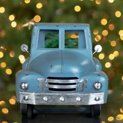 Zaer Ltd. International Iron Christmas Old Style Truck with Tree in Antique Blue ZR201160-BL View 4