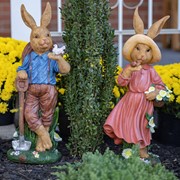 Zaer Ltd. International 25" Tall Magnesium Rabbit Garden Statue with Flower & Snail "Miss Maggie Mae" ZR437253 View 4