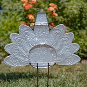 Zaer Ltd. International 40.7" Tall Thanksgiving Turkey Large Galvanized Flat Stake ZR170512 View 4