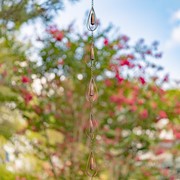 Zaer Ltd. International 76" Long Antique Bronze Iron Rain Chain with Bells ZR215348-BZ View 4