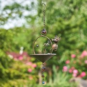 Zaer Ltd. International Pre-Order: Set of 6 Animal Hanging Umbrella Birdfeeder Wind Chimes in Copper ZR777107-CPS View 4