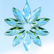 Zaer Ltd. International 39" Long Hanging Three Piece Acrylic Flower Chain Ornament in 6 Assorted Colors ZR510412 View 4