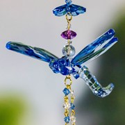 Zaer Ltd. International 13" Long Acrylic Dragonfly Ornament with Dangling Beads in 6 Assorted Colors ZR110913-1 View 4