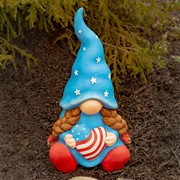 Zaer Ltd. International "The Americanas" Set of 3 Assorted Lady Patriot Garden Gnomes ZR218100-SET View 4