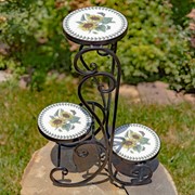 Zaer Ltd. International "Odessa" Three-Tier Mosaic Plant Stand ZR852514 View 4