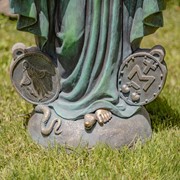 Zaer Ltd International 36" Tall Mother Mary Garden Statue in Antique Bronze ZR551360-BZ View 4