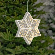 Zaer Ltd International Set of 3 Hanging Light-Up Six-Point Star Snowflakes in Assorted Sizes ZR210468-SET View 4