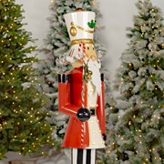 Zaer Ltd International 65" Tall Standing Iron Nutcracker with Candy Cane & LED Lights "Christopher" ZR220430 View 4