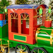 Zaer Ltd. International 12.5ft. Large Iron Christmas Train with Cart & Lanterns "The North Pole Express" ZR200777-RG View 4