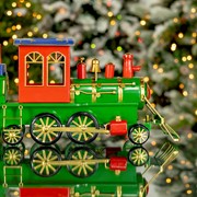 Zaer Ltd. International 17" Long Iron Tabletop Christmas Train Decoration "Special Delivery" ZR200666-RG View 4