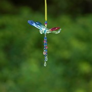 Zaer Ltd. International Three Tone Acrylic Dragonfly Ornaments with Beaded Tassel in 6 Assorted Colors ZR520616 View 5