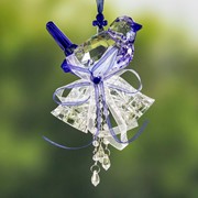 Zaer Ltd. International Hanging Acrylic Sparrow Ornaments with Bells in 6 Assorted Colors ZR516516 View 5