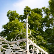 Zaer Ltd International 10.5ft. Tall Rectangular Arched Garden Gazebo in Antique White "Mahekal" ZR180064-AW View 5