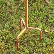 Zaer Ltd. International Pre-Order: 64.5"T. Antique Copper Finished Iron Birdhouse Stake with Sloped Roof ZR173714-A View 5