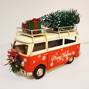 Zaer Ltd. International 1970's Inspired Christmas Bus with Wreath & Gifts ZR191838 View 5