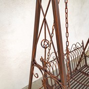 Zaer Ltd International "Tserovani" Iron Swing Bench in Antique Bronze ZR820302-BZ View 5