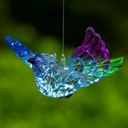 Zaer Ltd. International Hanging Acrylic Blue Jay Ornaments with Snowflake Details in 2 Assorted Colors ZR908317 View 5