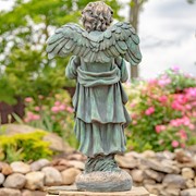 Zaer Ltd International 39" Tall Magnesium Angel Statue Praying in Antique Bronze "Taylor" ZR341339-BZ View 5