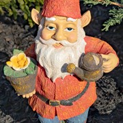 Zaer Ltd. International 20.5" Tall Spring Gnome Garden Statue with Flower Pot and Water Can ZR244521 View 5