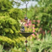 Zaer Ltd. International Pre-Order: Set of 6 Animal Hanging Umbrella Birdfeeder Wind Chimes in Copper ZR777107-CPS View 5