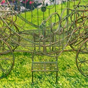 Zaer Ltd. International "Courtney" Heart-Shaped Iron Flower Carriage in Antique Bronze ZR200436-BZ View 5