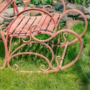 Zaer Ltd. International "Monte Carlo 1968" Iron Rocking Arm Chair in Flamingo Pink ZR821302-PK View 5