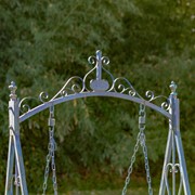 Zaer Ltd International "Bordeaux" Iron Swing Chair in Cobalt Blue ZR130511-BL View 5