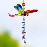 Zaer Ltd. International Five Tone Acrylic Dragonfly Ornaments with Beaded Tassel in 6 Assorted Color ZR520617 View 5