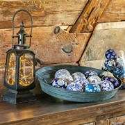 Zaer Ltd International Set of 12 Assorted 4" Ceramic Sailor Balls "Okinawa" - Blue Tones ZR088203 View 5