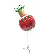 Zaer Ltd. International 35.83" Tall Red Christmas Ball Ornament Metal Garden Stake ZR210601 View 5