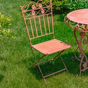 Zaer Ltd. International "Copenhagen 1843" 3-Piece Bistro Set with Aster Flower Accents in Flamingo Pink ZR200518-9-PK View 5