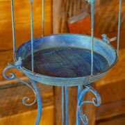 Zaer Ltd. International Pre-Order: Set of 2 Victorian Style Iron Birdcage Planters in Blue "London 1820" ZR200525-BL View 5