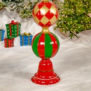 Zaer Ltd. International 5.6ft. Tall Iron Christmas Ornament Decorative Display Tower with Diamond Print ZR220423 View 5