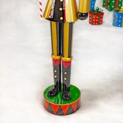 Zaer Ltd International Pre-Order: 65.35"T Standing Iron Nutcracker in Gold w/Candy Cane & Lights "Kane" ZR220429 View 5