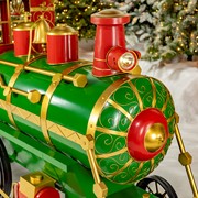 Zaer Ltd. International 12.5ft. Large Iron Christmas Train with Cart & Lanterns "The North Pole Express" ZR200777-RG View 5