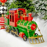 Zaer Ltd. International 5.85ft. Long Medium Christmas Train with Cart & Lanterns "Blessed Bullet" ZR200555-RG View 5