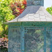 Zaer Ltd. International 10ft. Tall Asian-Inspired Iron Garden House Gazebo in Baby Blue "Dynasty" ZR230418-LB View 5