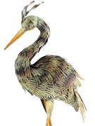 Zaer Ltd International 30" Tall Set of 2 Tricolored Iron Heron Figurines ZR180188-SET View 6