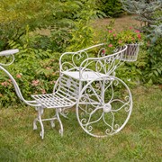 Zaer Ltd International 50.5" Tall Iron Tricycle Plant Stand with Flower Baskets "Stephania" ZR170735-AW View 6