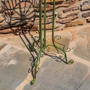 Zaer Ltd. International Set of 3 Standing Iron Pedestal Plant Stands in Antique Green ZR170743-GR View 6